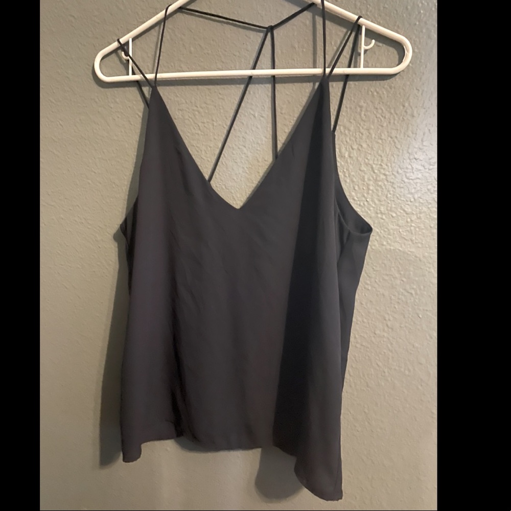 Navy blue strappy tank top